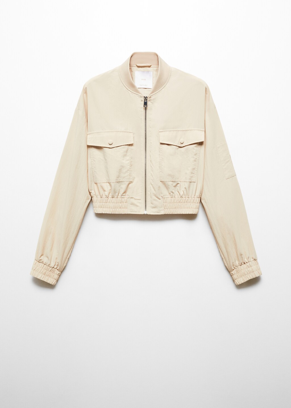 Bomber jacket with pocket - Ecru
