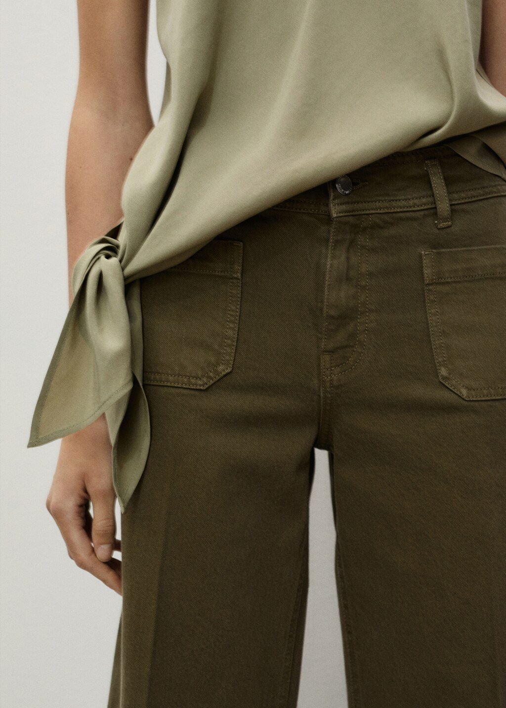 Wideleg jeans with pockets rinse wash - Open Blue