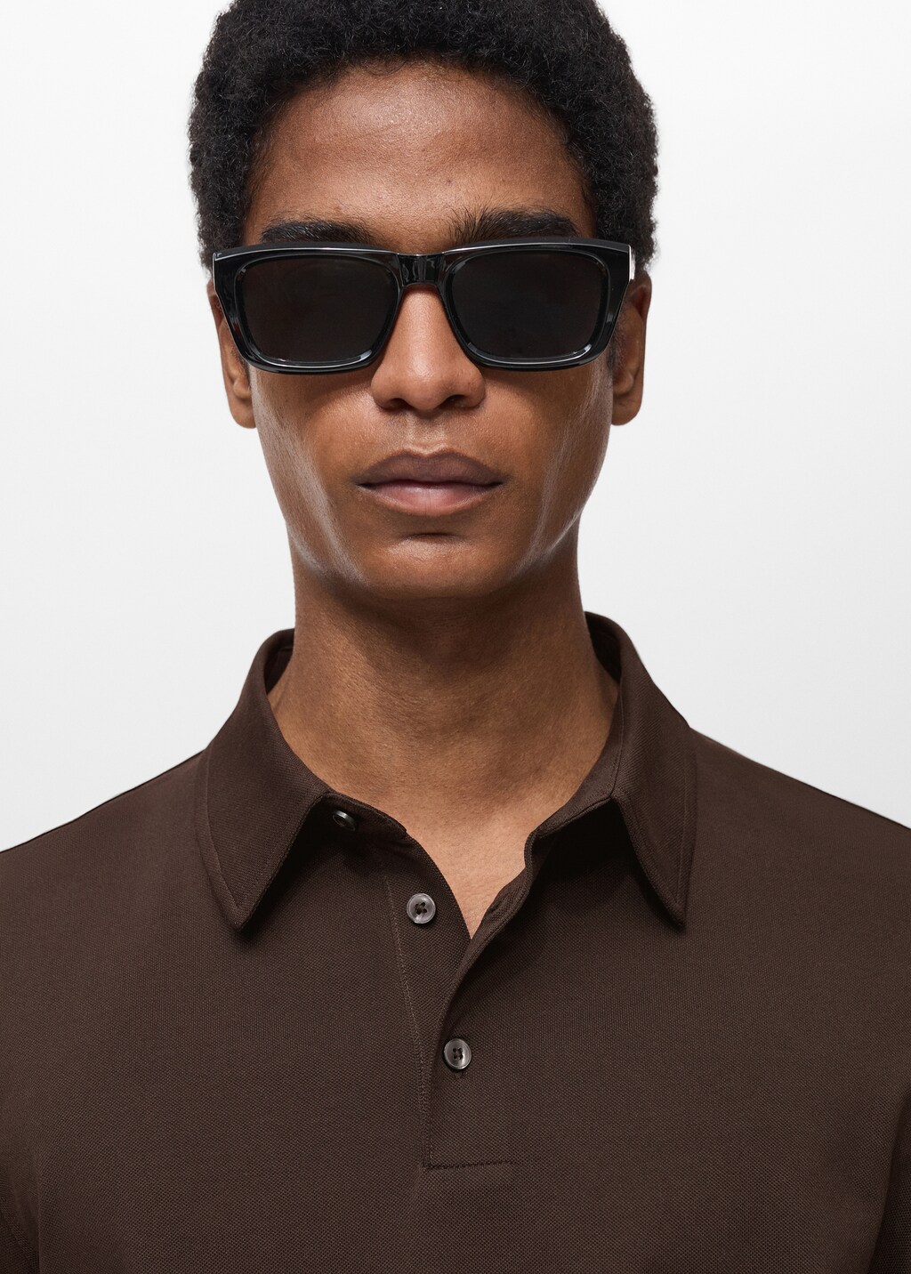 Slim-fit cotton-piqué polo shirt - Sky Blue