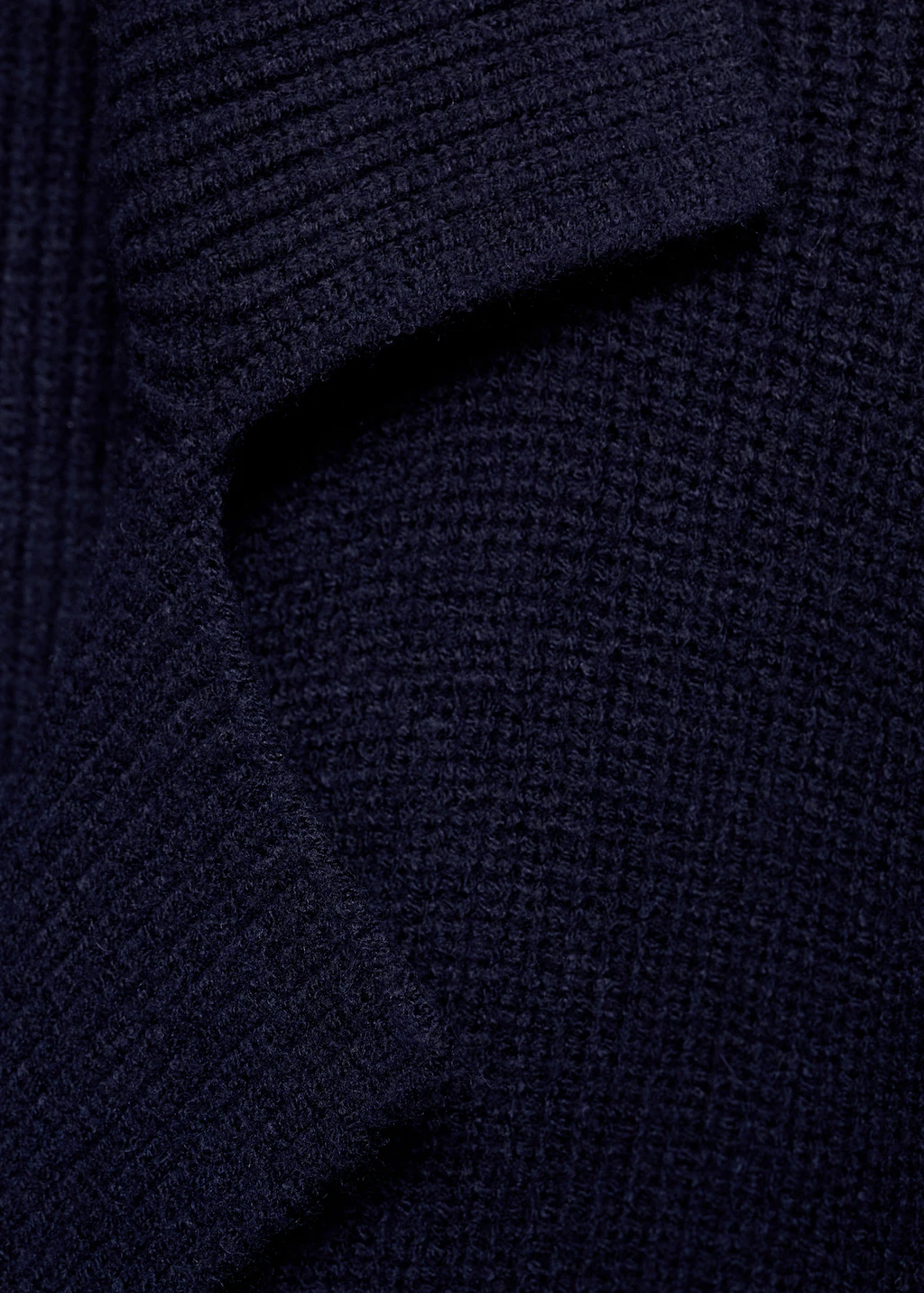 Double-breasted knitted jacket - Dark Navy
