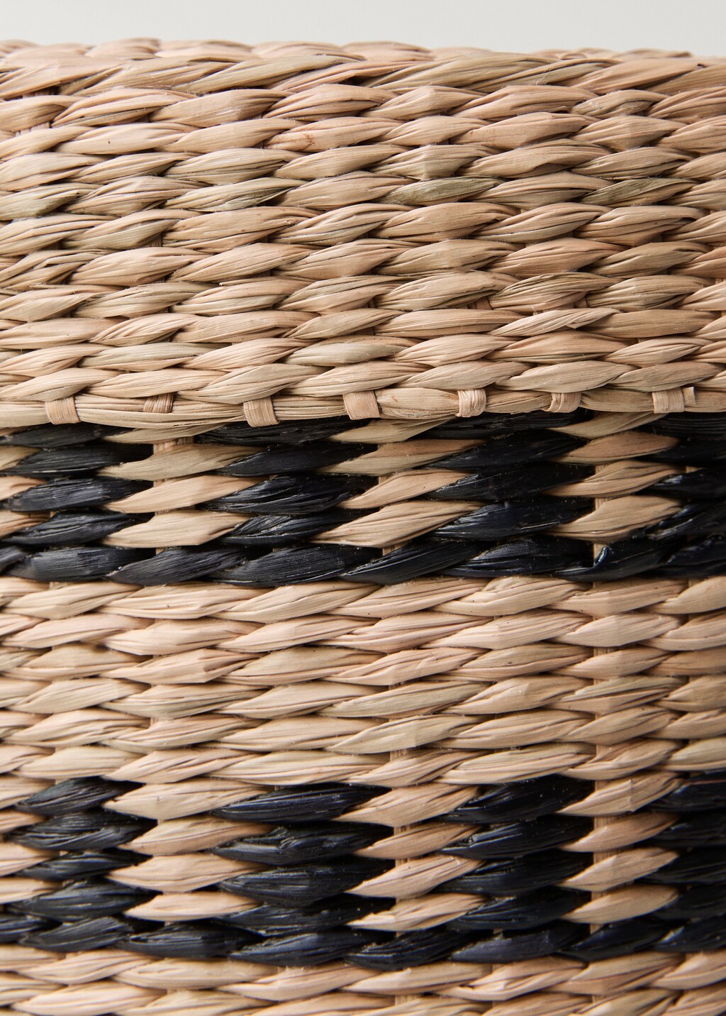 Seagrass basket with round lid - Brown