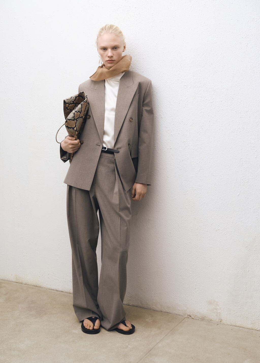 Wool-blend suit jacket - Black