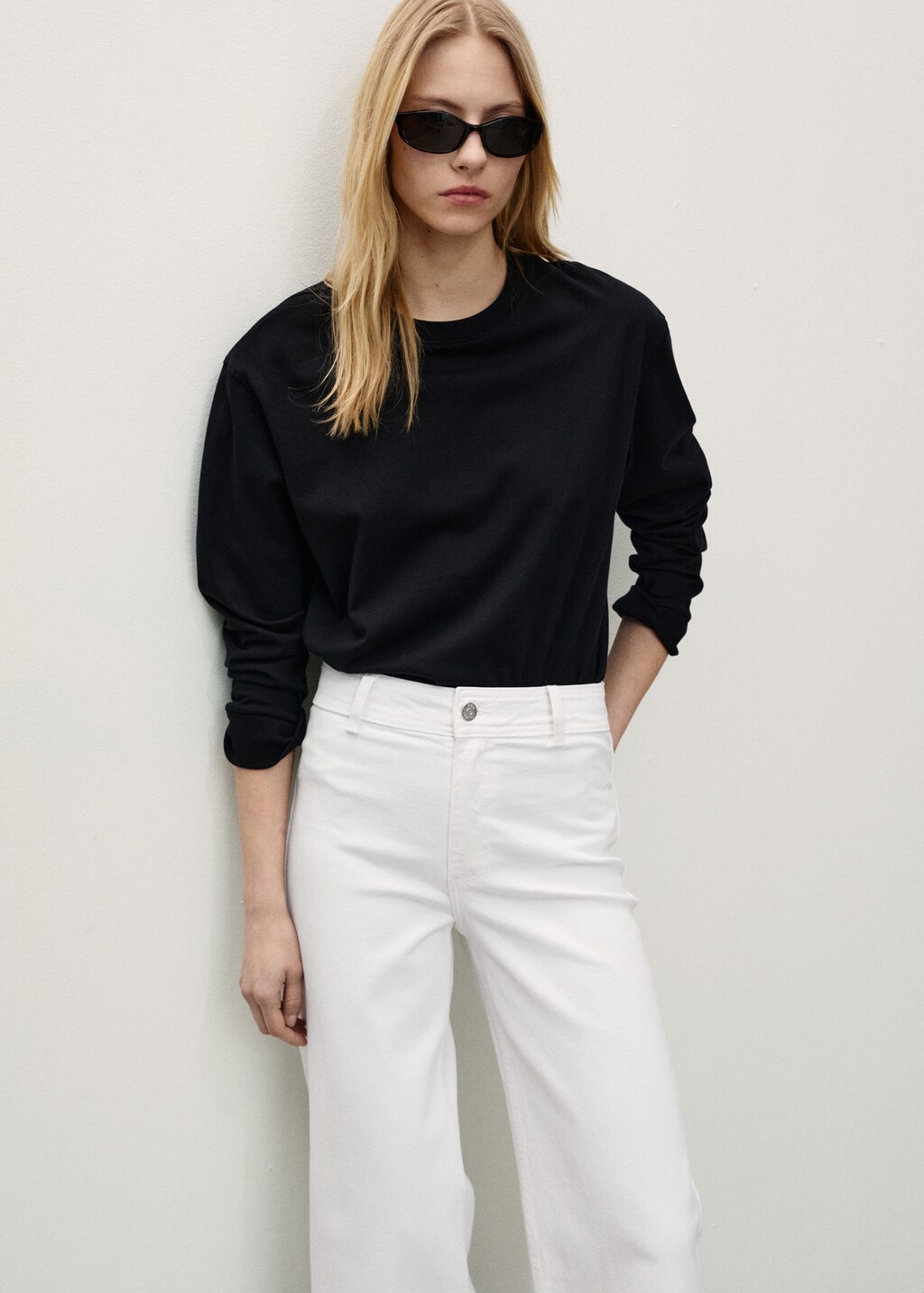 Catherin culotte high-rise jeans - Black denim