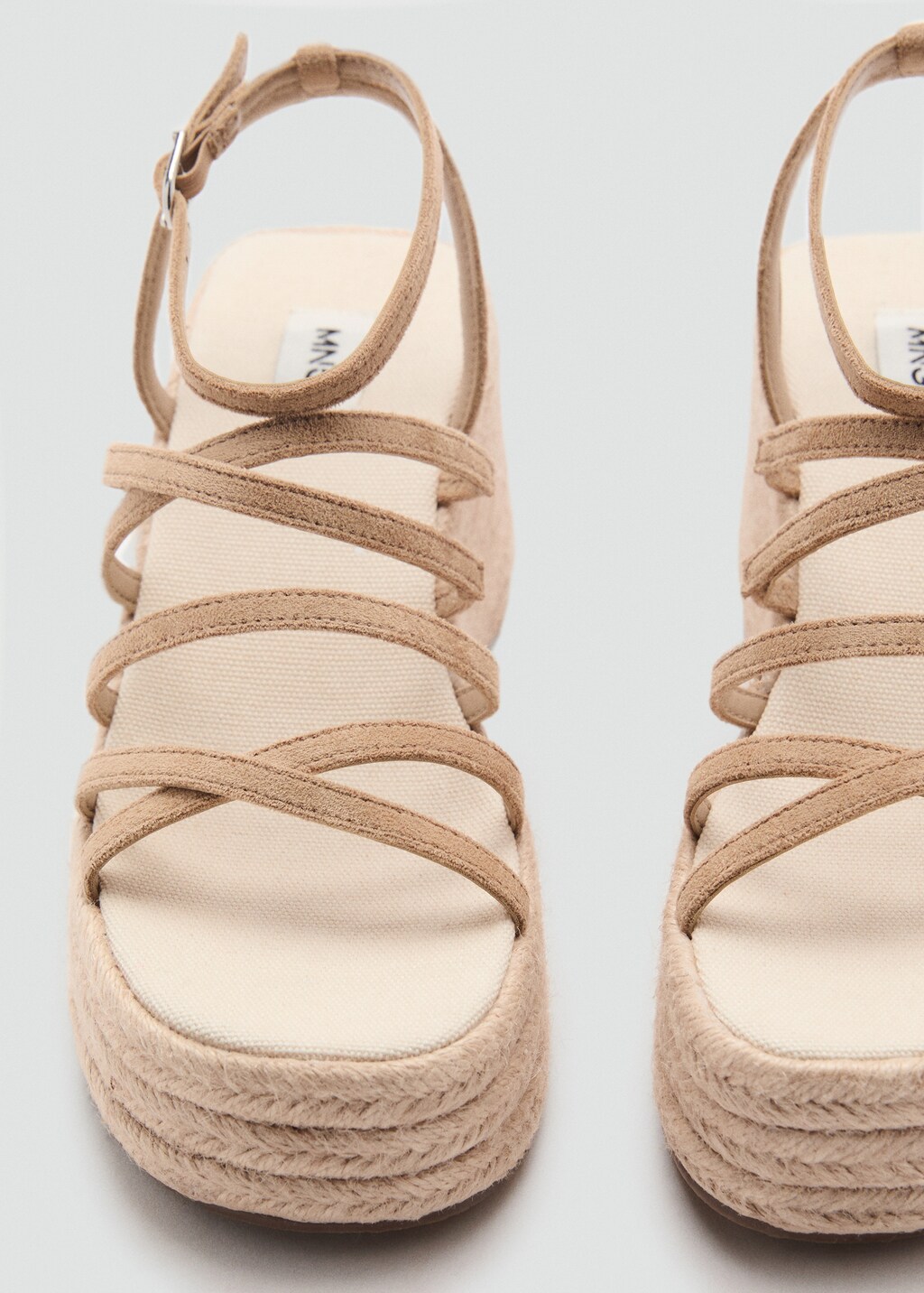 Esparto platform sandals - Medium Brown