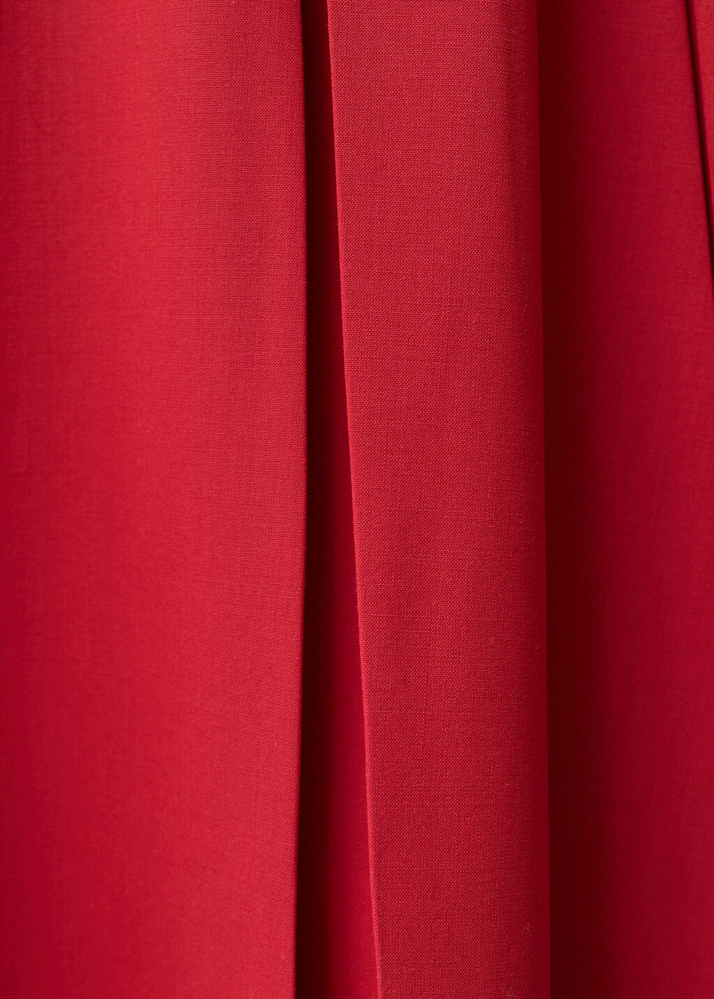 Wool-blend pleated skirt - Red