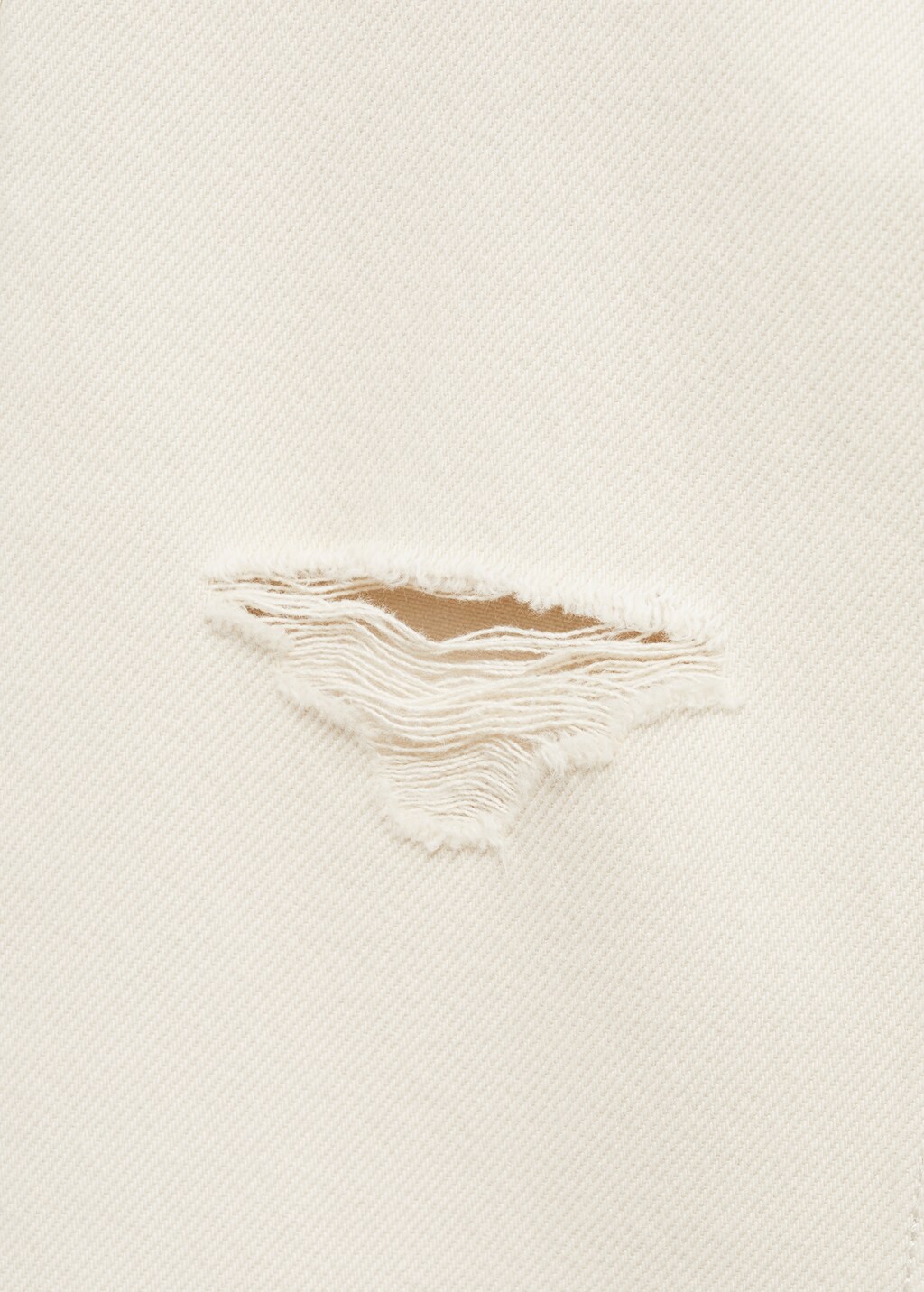 Ripped straight jeans - Sand