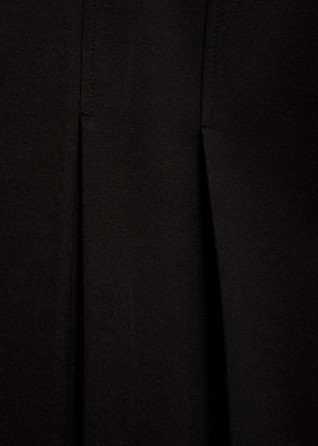 Pleated mini-skirt - Black