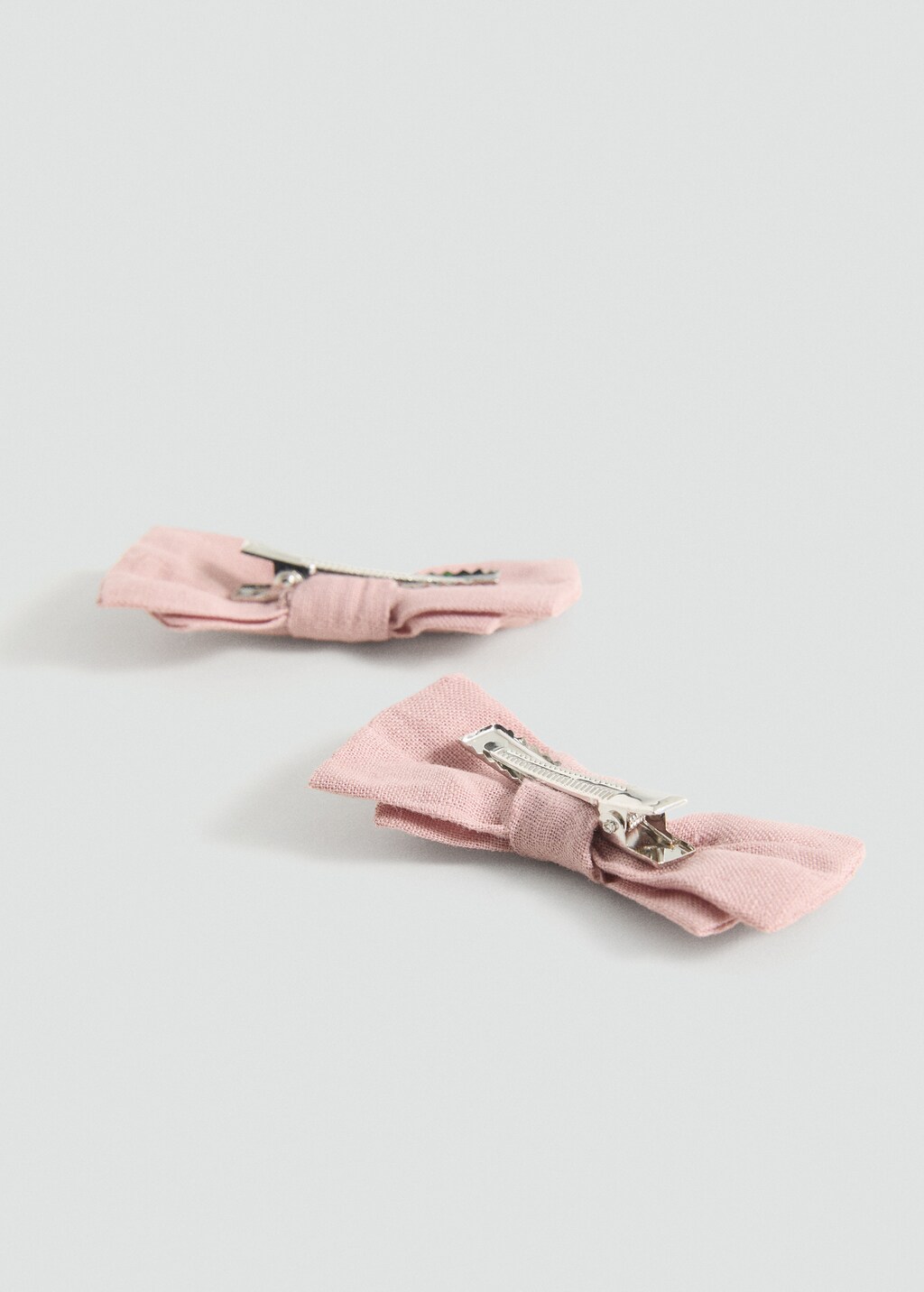 2 pack bow hairclip - Pale Pink