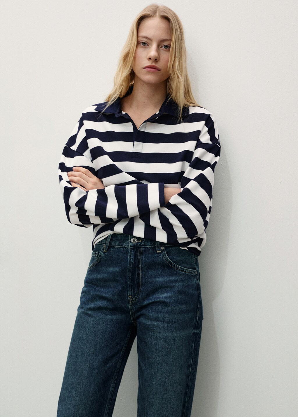 Miami medium-rise straight-fit jeans - Black denim