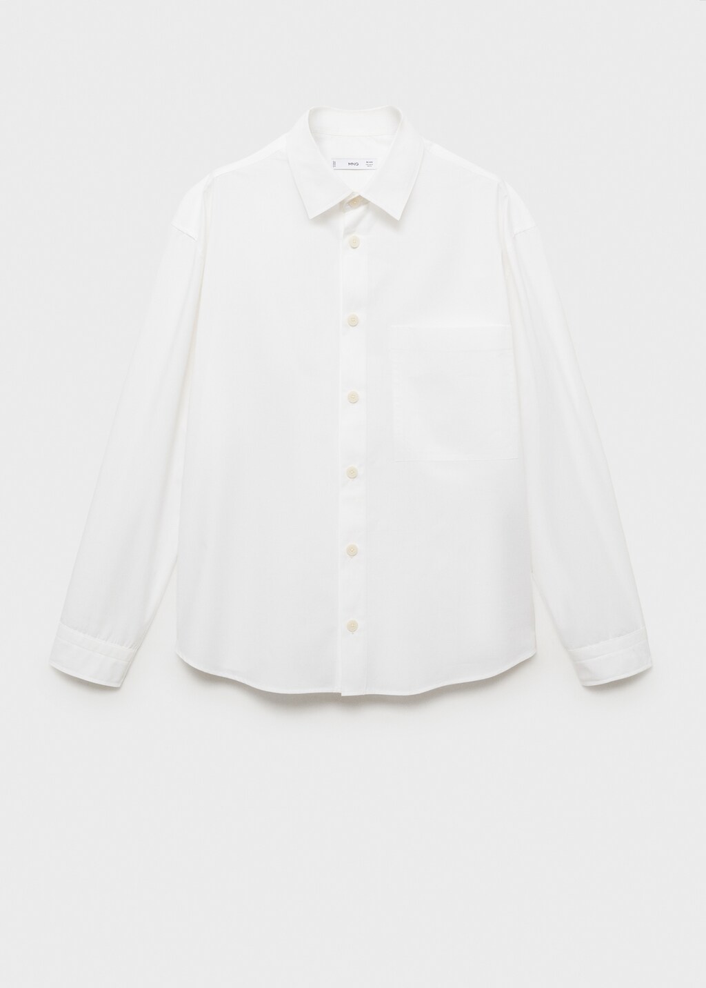 100% cotton relaxed-fit shirt - White