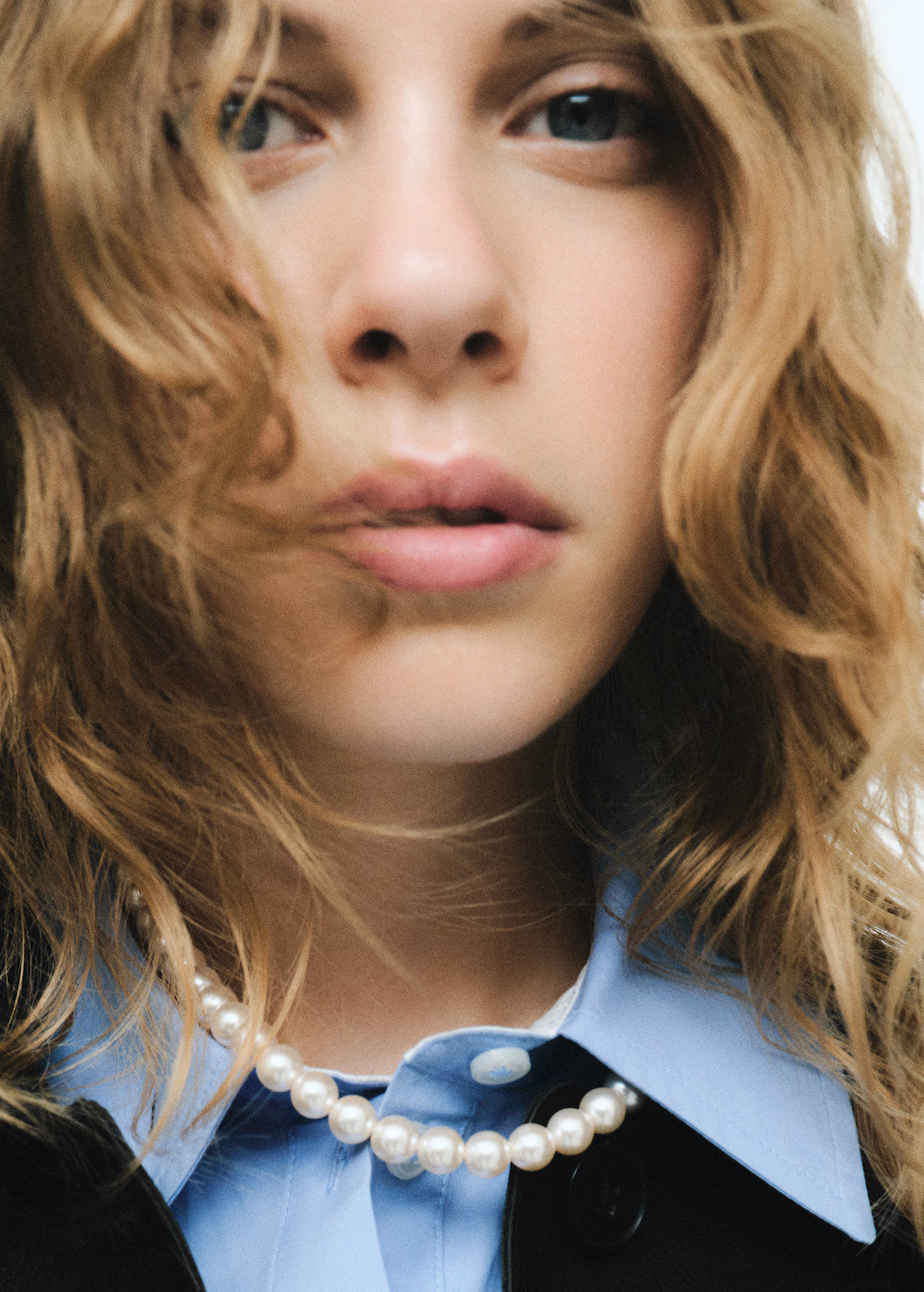 Crystal pearl necklace - White