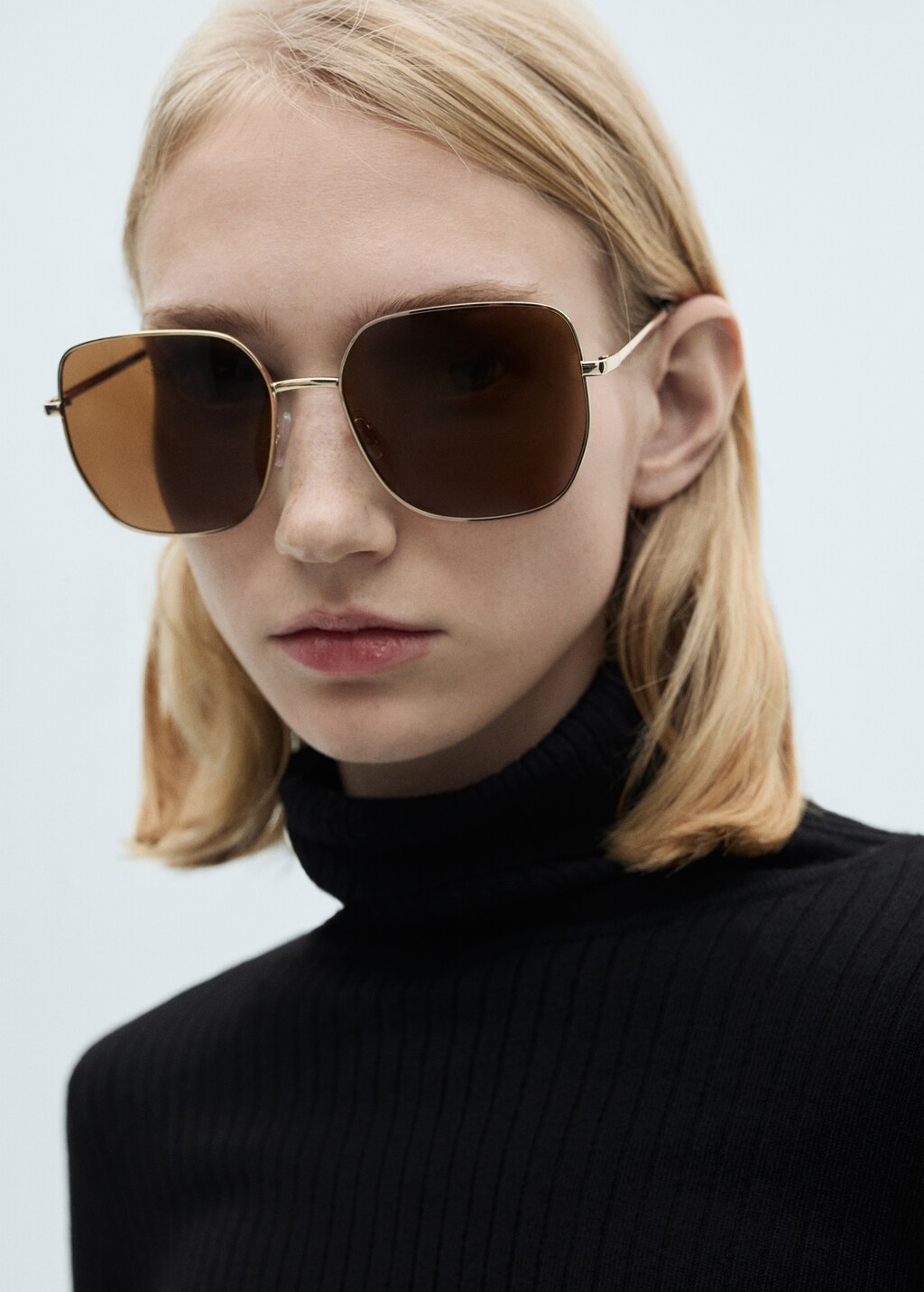 Wool blend turtleneck sweater - Aqua Green