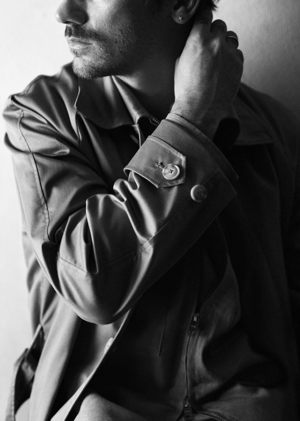 Belt cotton-blend trench - Khaki