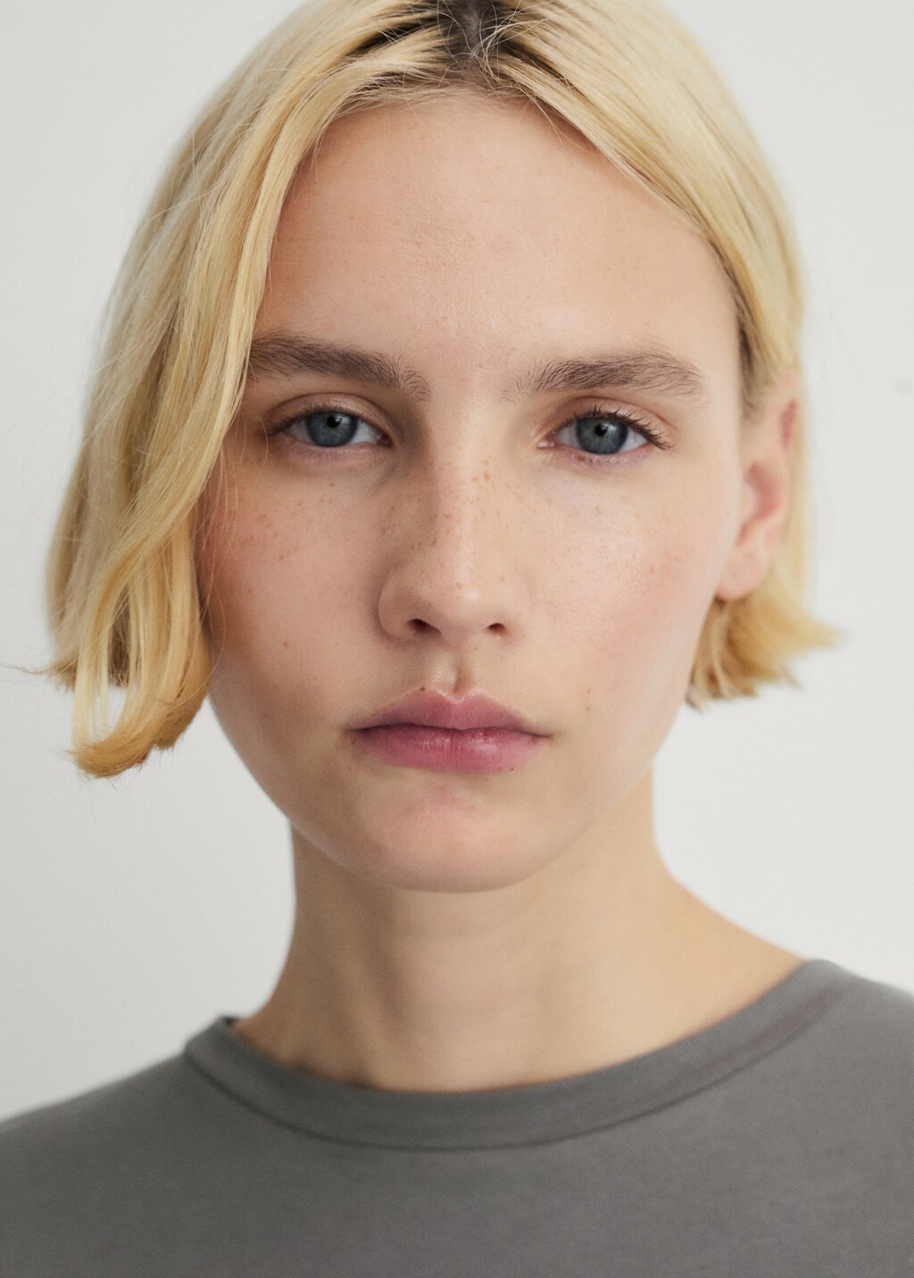 Two-piece plain cotton pyjama set - Beige