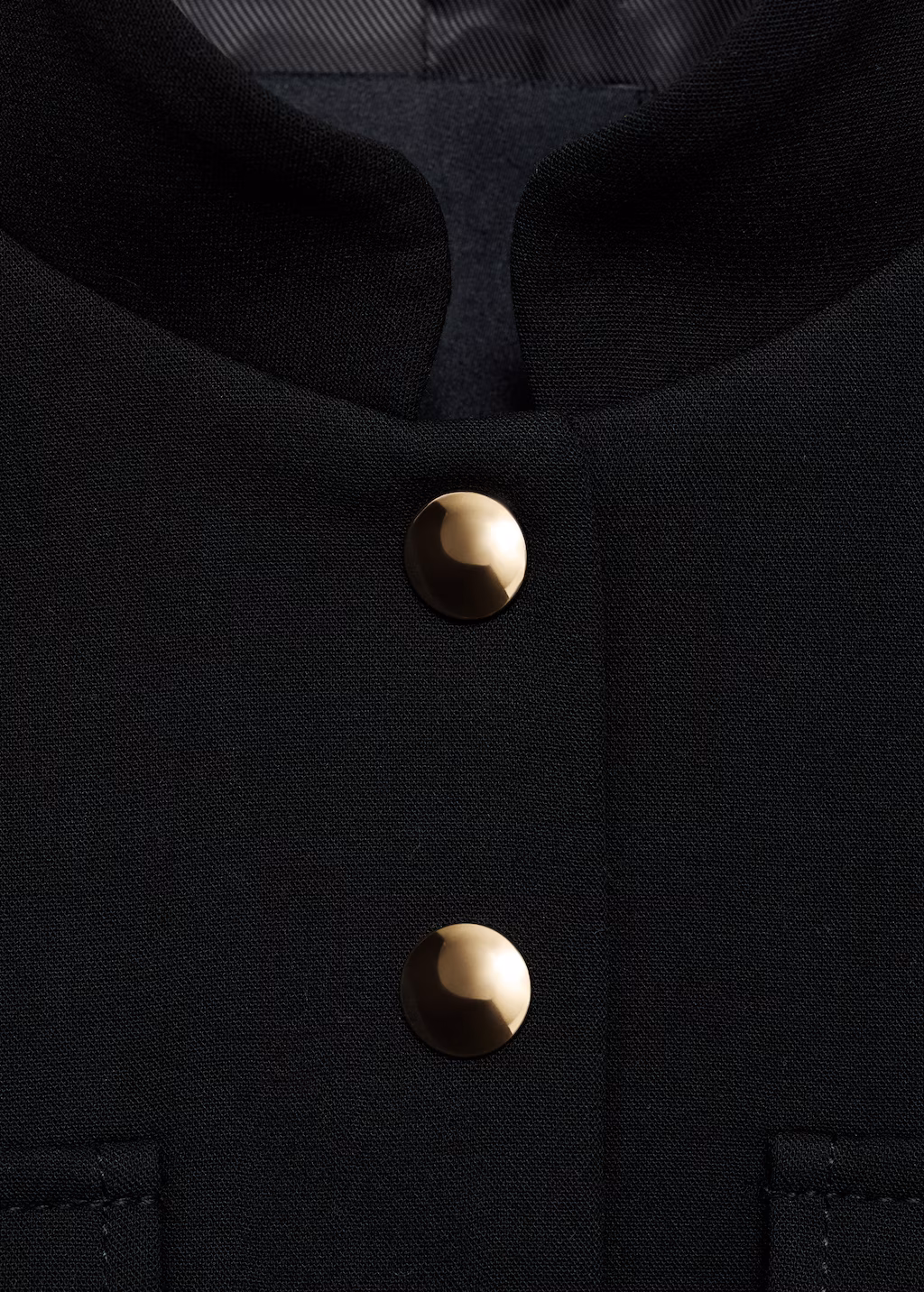 Jacket pockets with button detail - Black