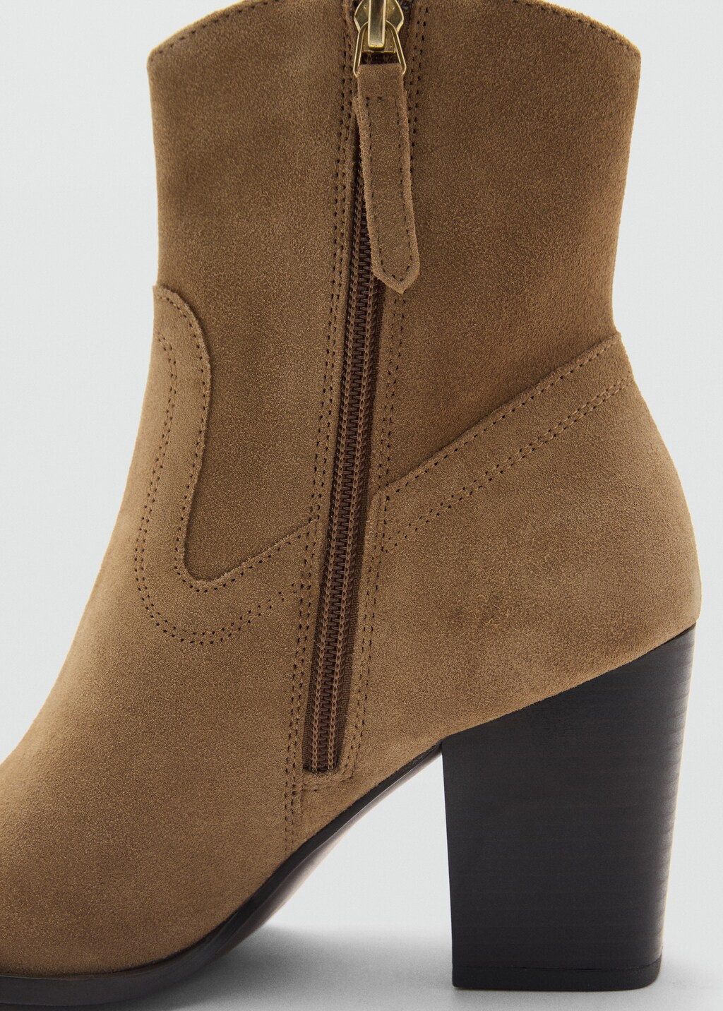 Suede leather ankle boots - Tobacco Brown
