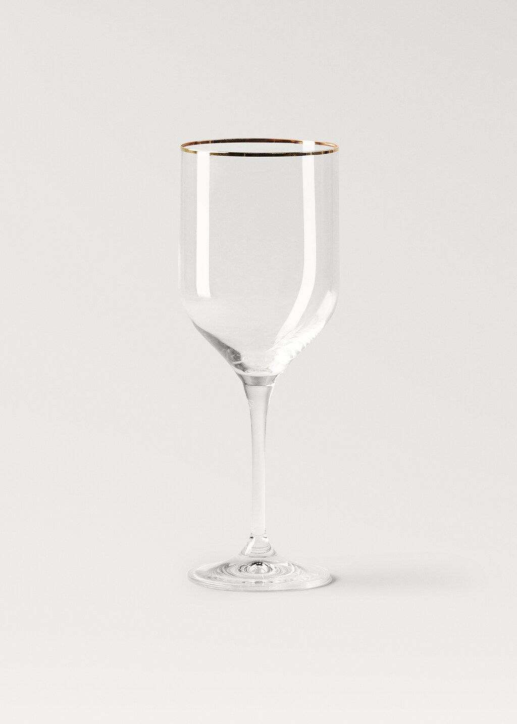 Gold Embossed Glass Goblet - Gold