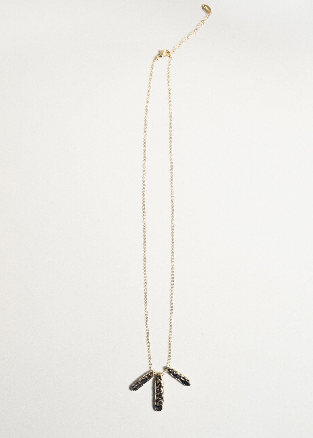 Textured beaded necklace - Gold