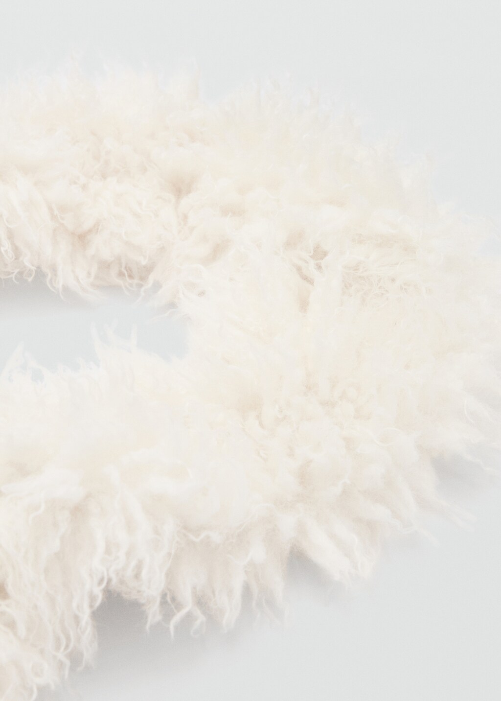 Fur effect scarf - Ecru