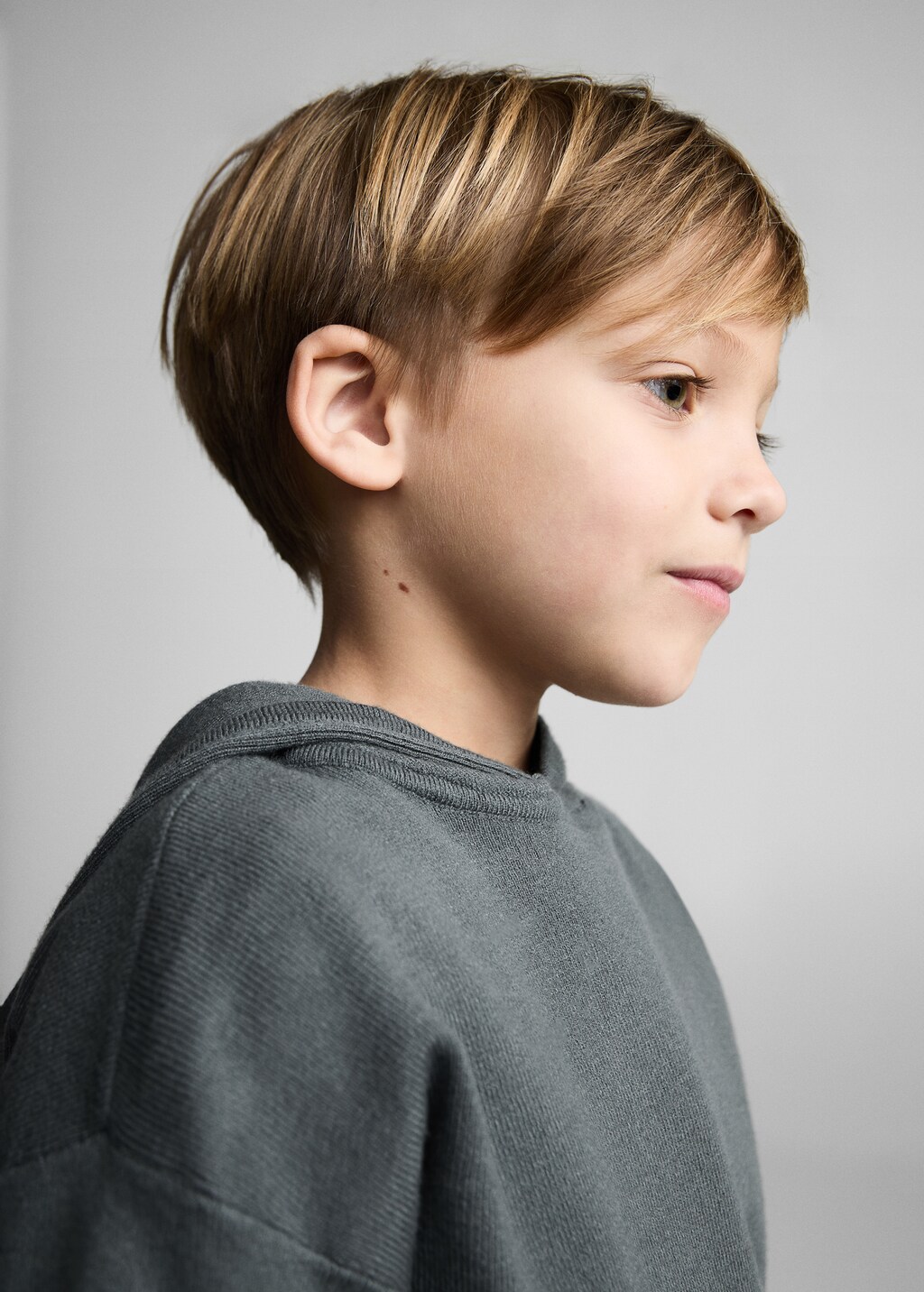 Hooded knit sweater - Forest Green