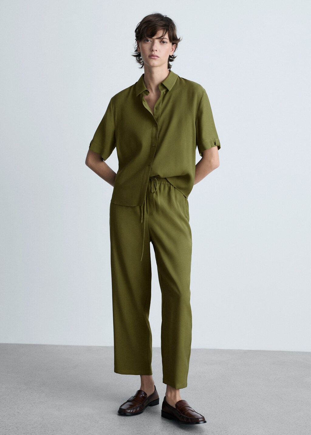 Straight suit trousers - Beige