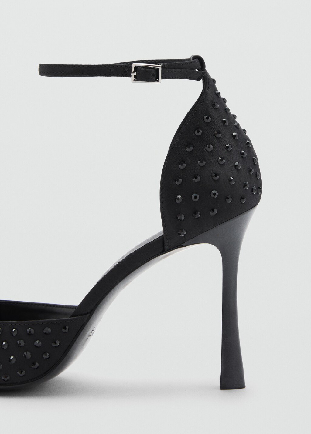 Crystal heel shoe - Black