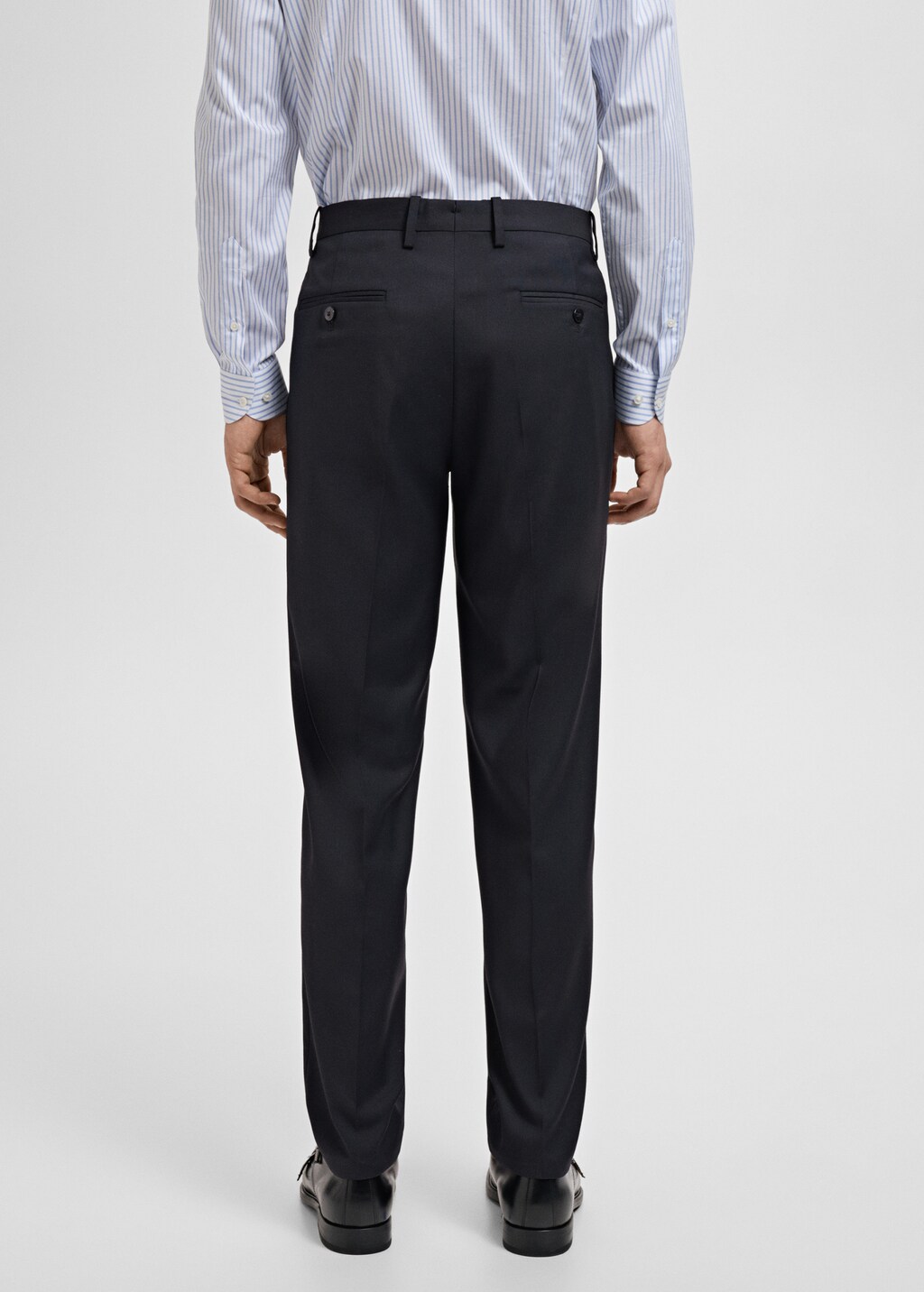 Monaco slim-fit suit trousers - Dark Navy
