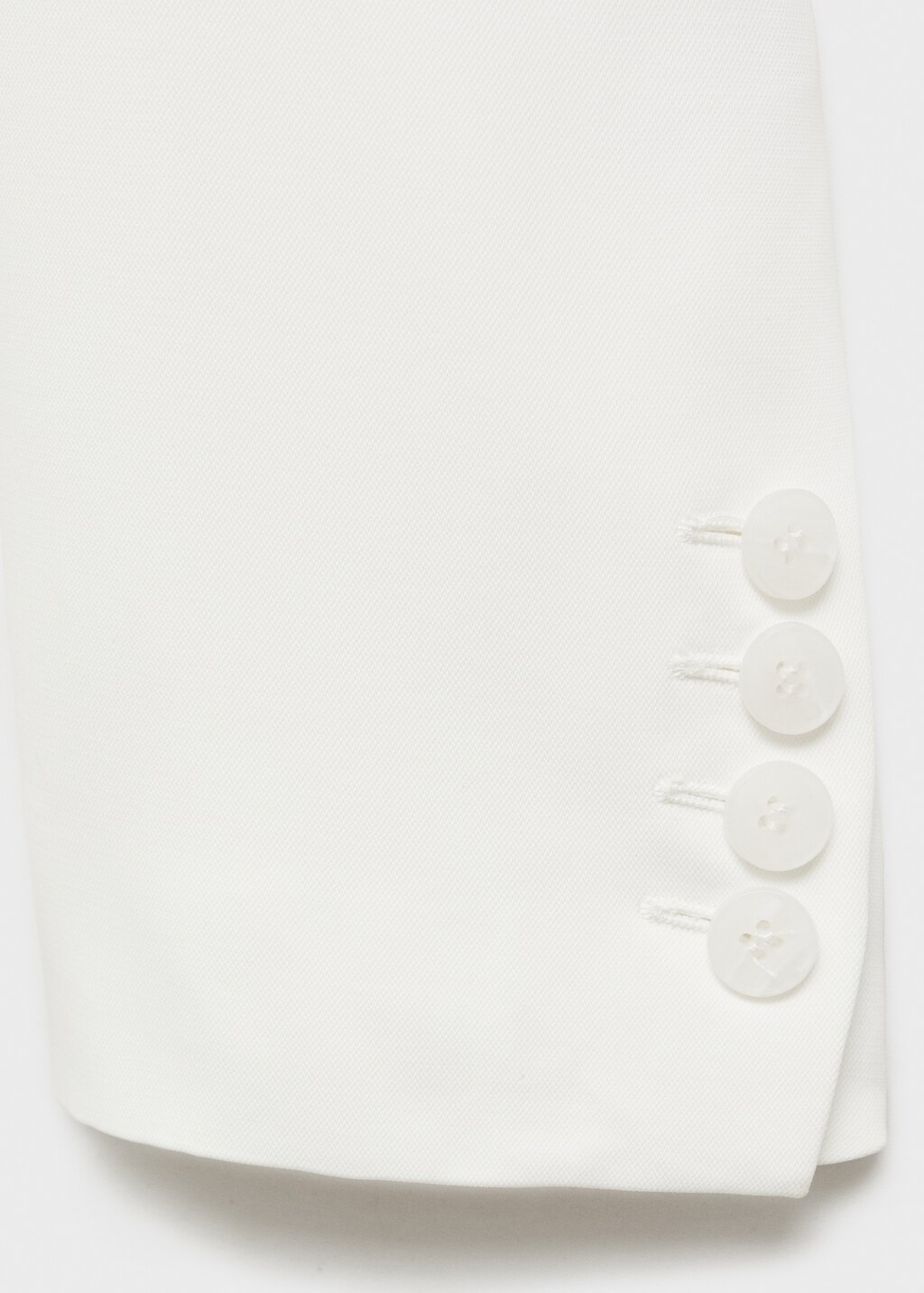 Straight button suit blazer - White