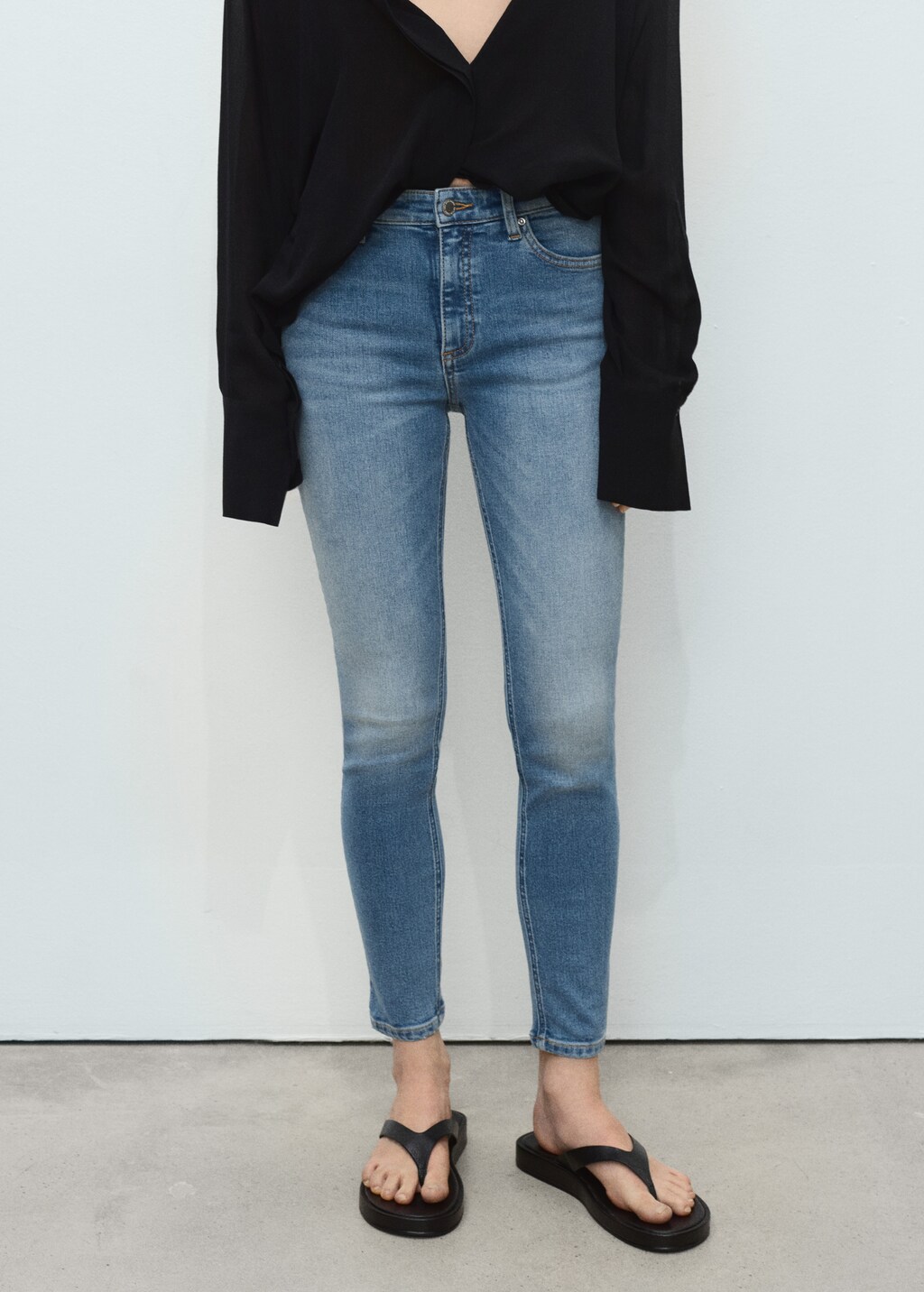 Mid-rise skinny jeans - Dark Blue