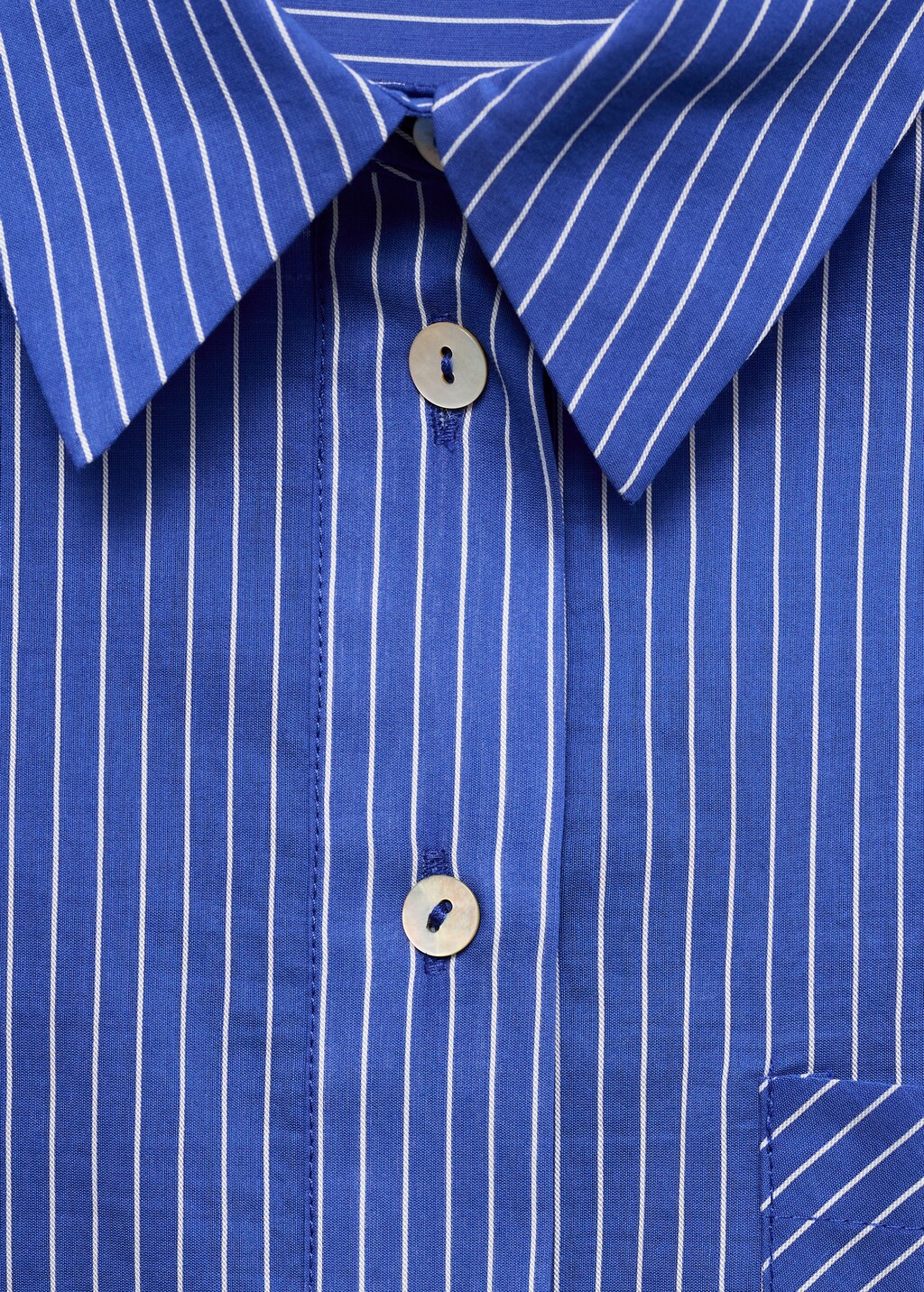 Striped cotton-blend shirt - Red