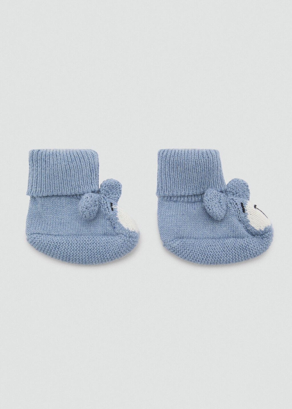 Booties with little ears - Blue