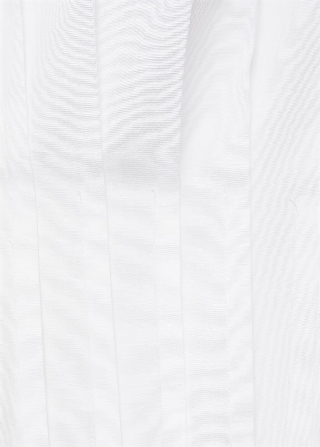 Cotton pleated midi-dress - White