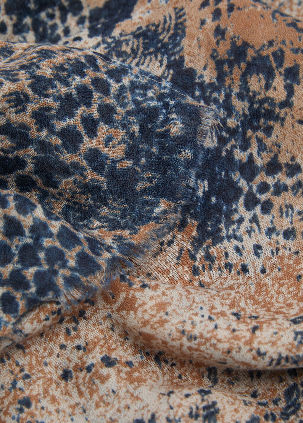Animal-print scarf - Blue