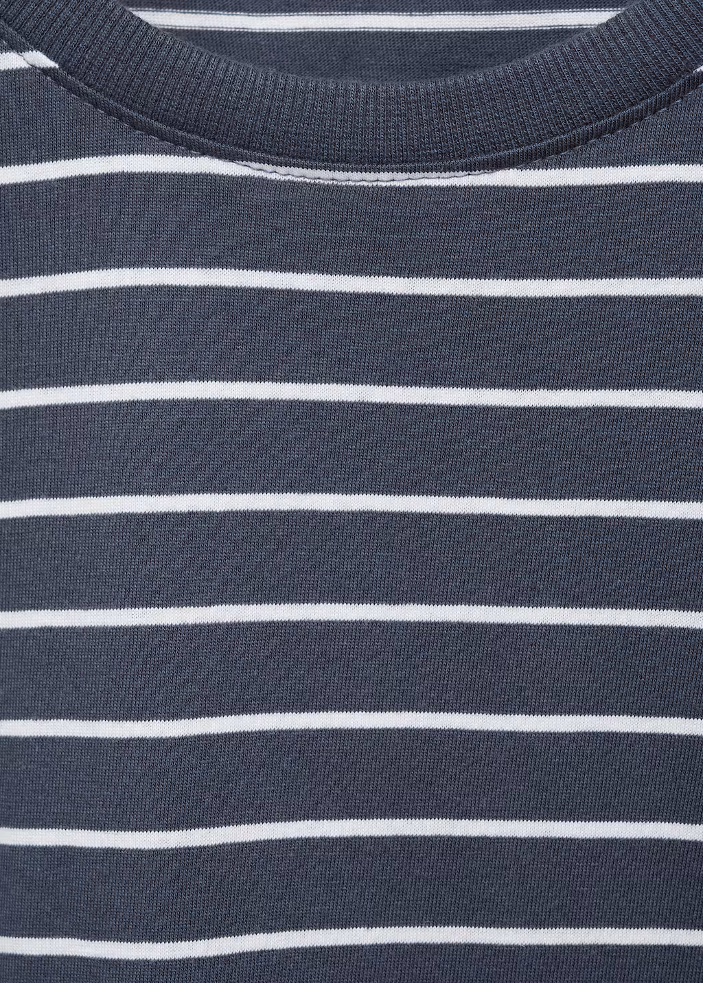 Striped cotton T-shirt - Dark Grey