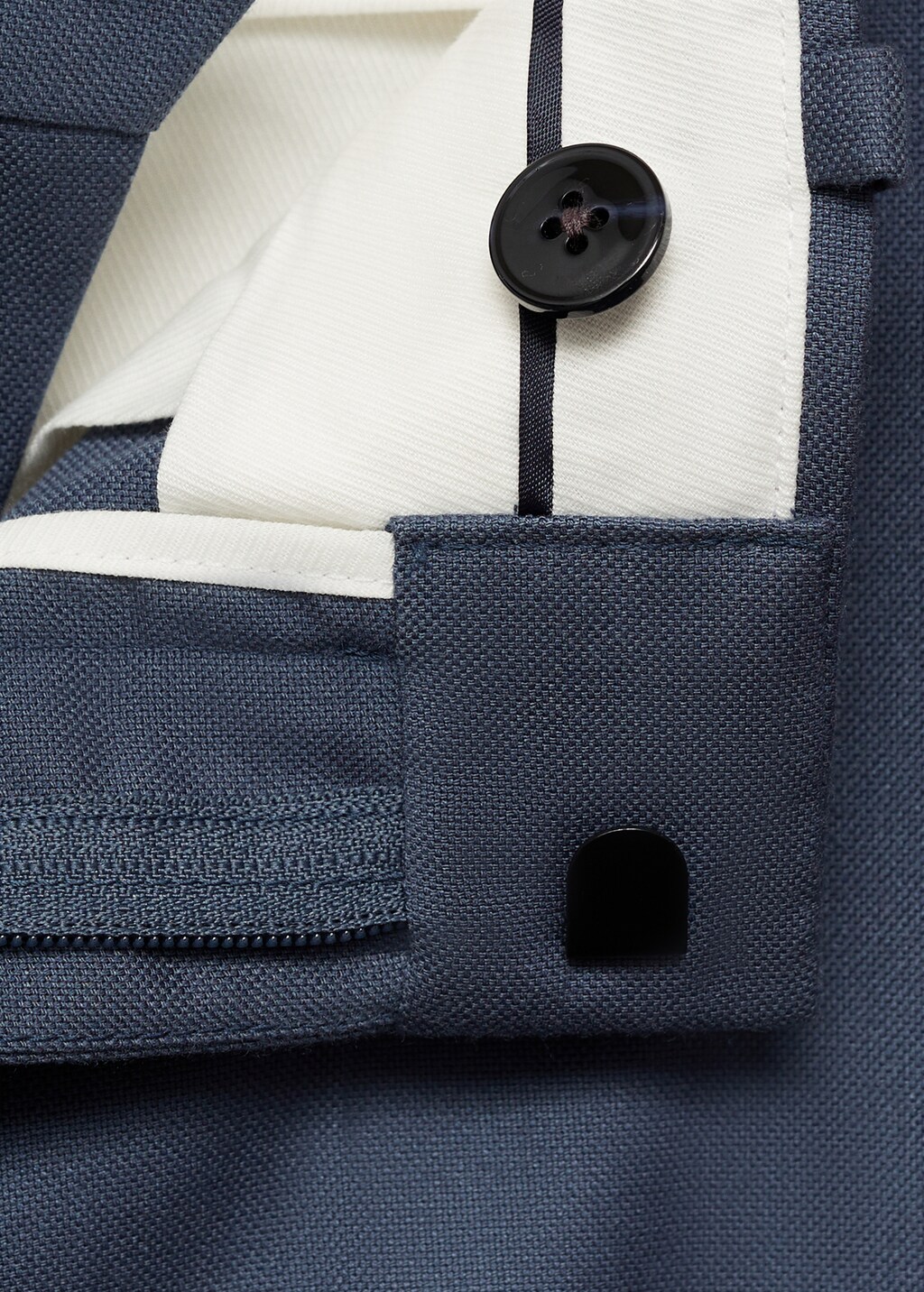 Stretch fabric super slim-fit suit trousers - Dark Navy