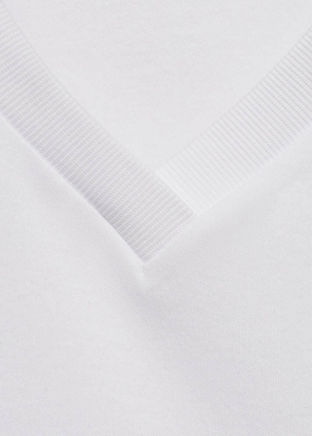 V-neck cotton T-shirt - Medium Brown