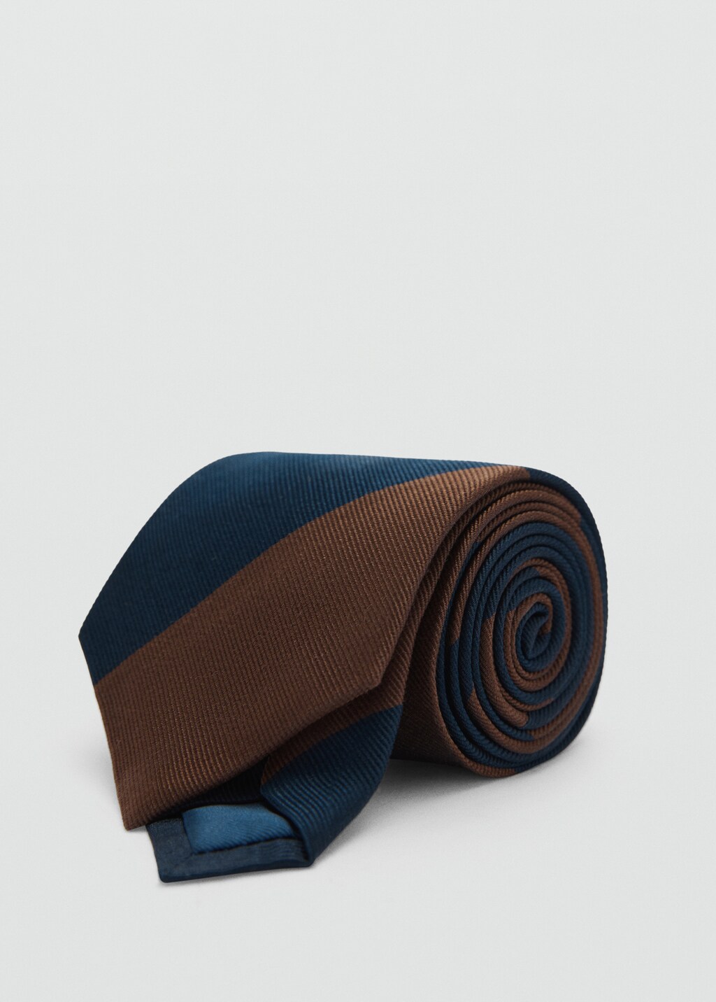 Striped silk tie - Brown