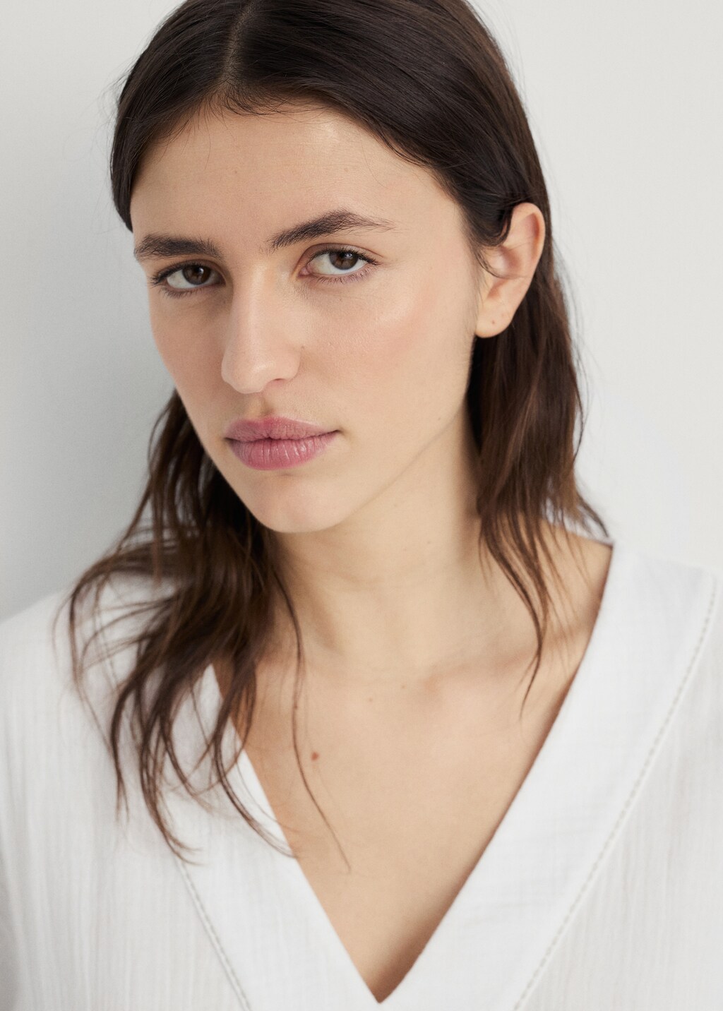 Oversized pyjama caftan - White