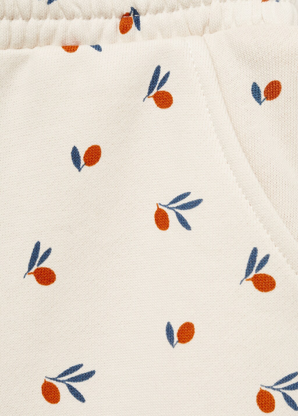 Printed cotton trousers - Off White