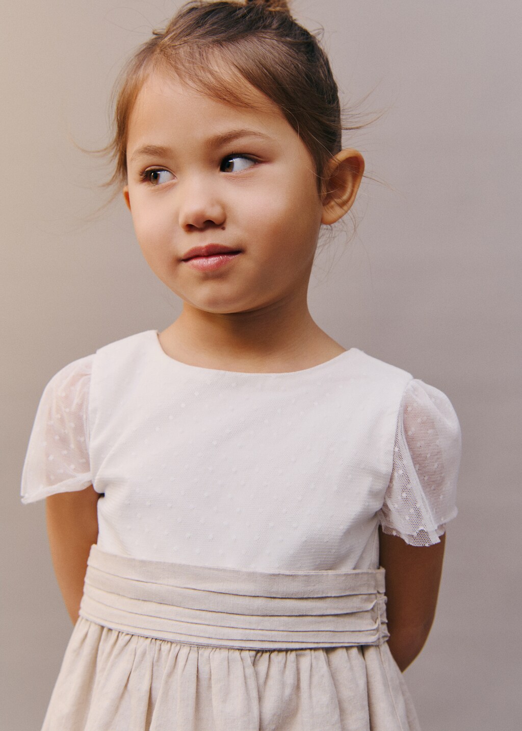 Contrast skirt dress - White