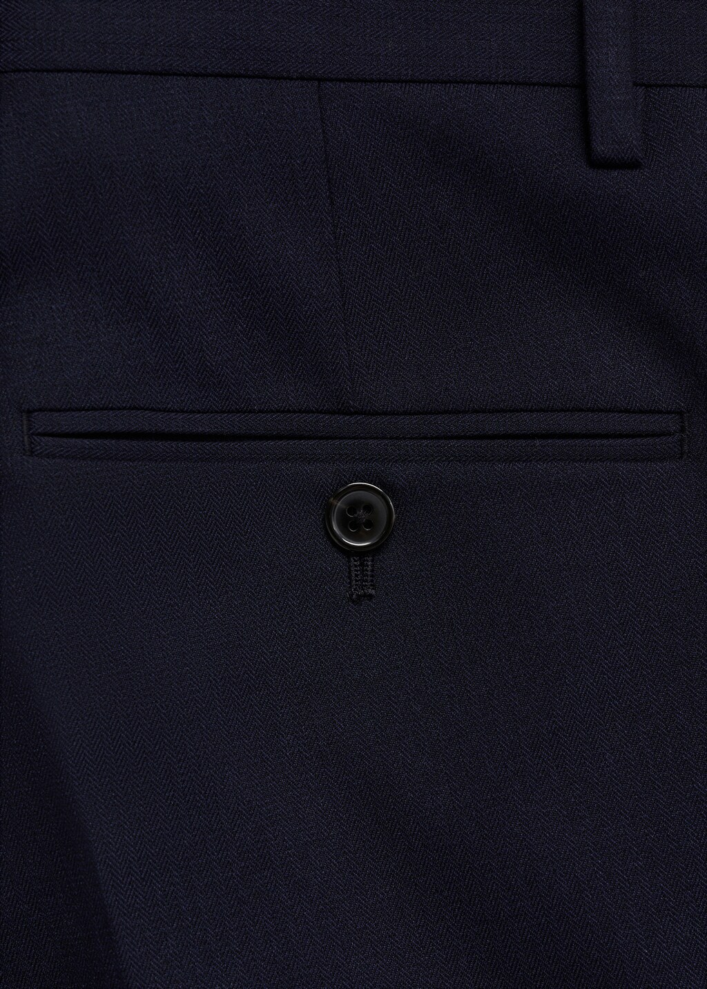 Stretch-fabric slim-fit suit trousers - Dark Navy