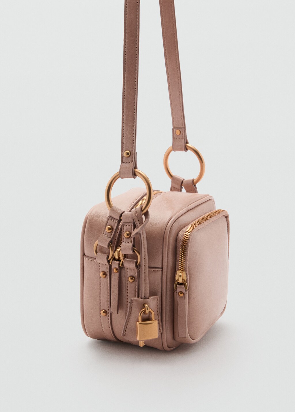 Square crossbody bag - Pale Pink