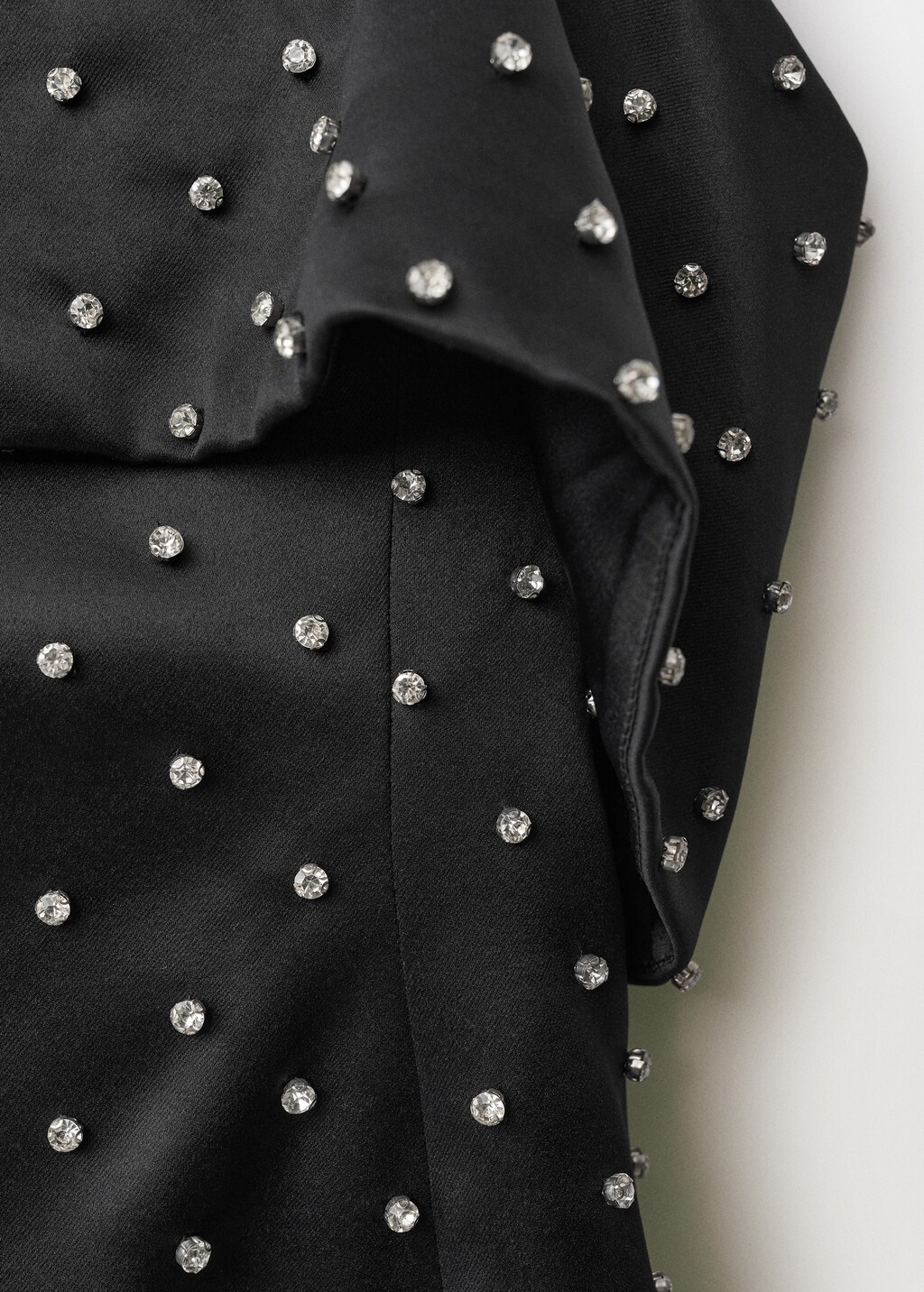 Strapless dress with shiny details - Black