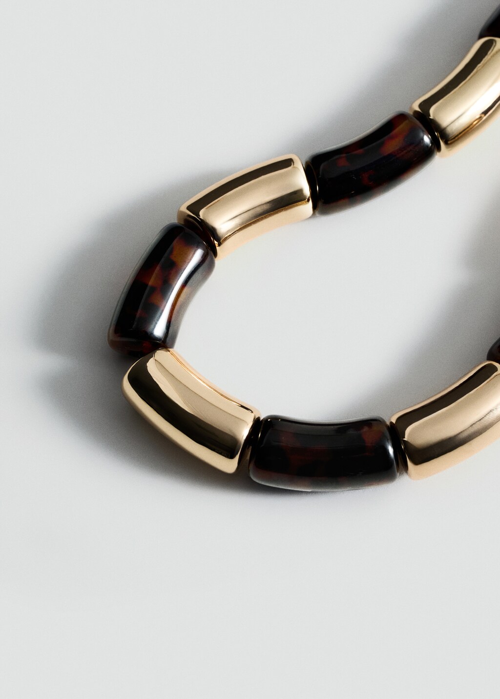 Rigid combination necklace - Gold