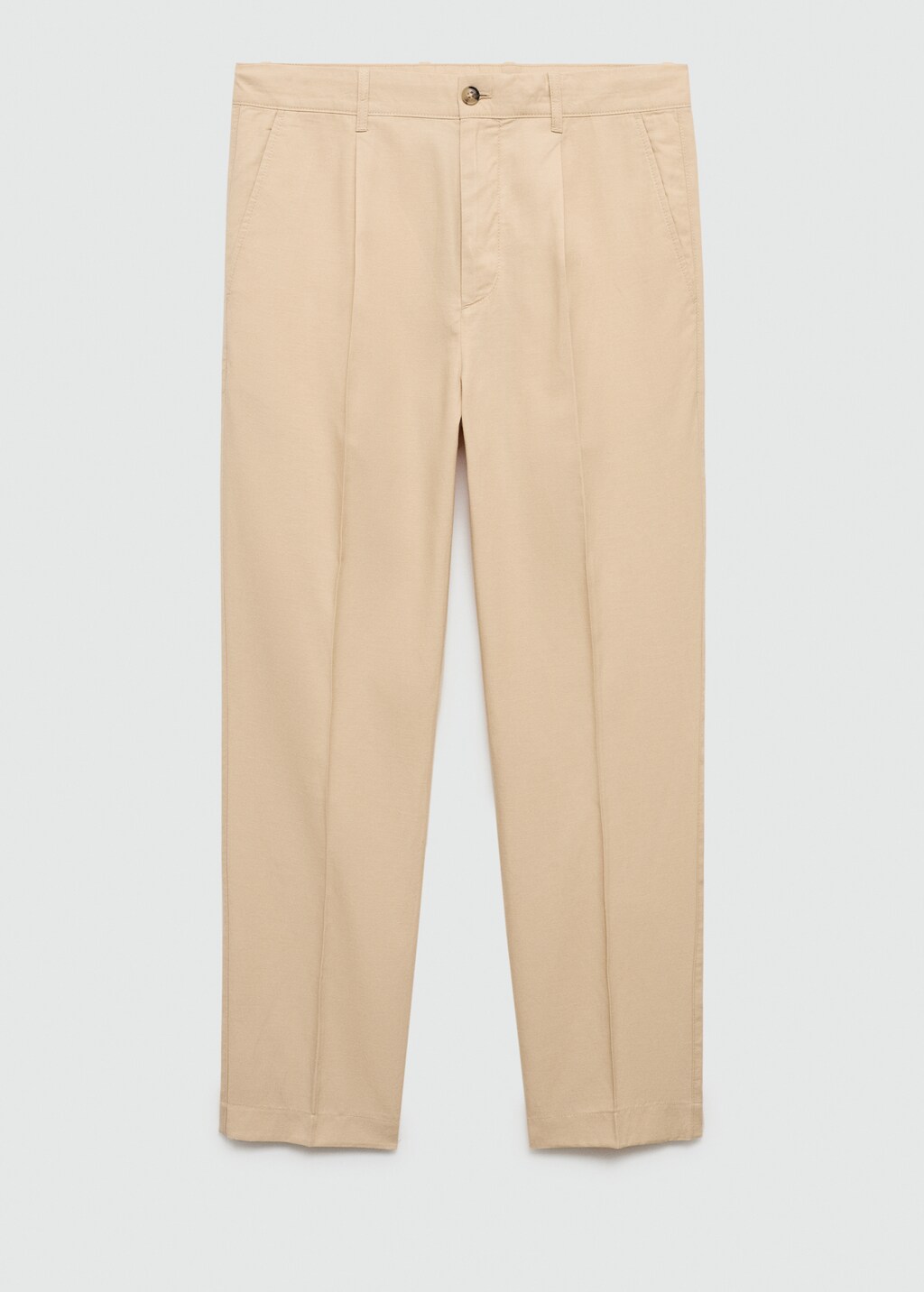 Cotton lyocell pleated trousers - Wine