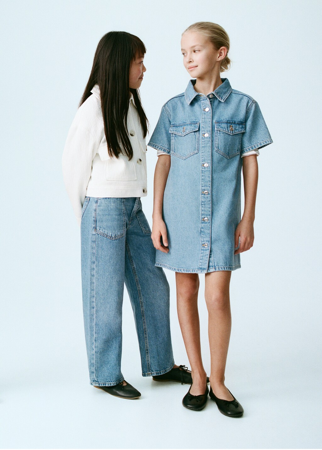 Short denim dress - Medium Blue