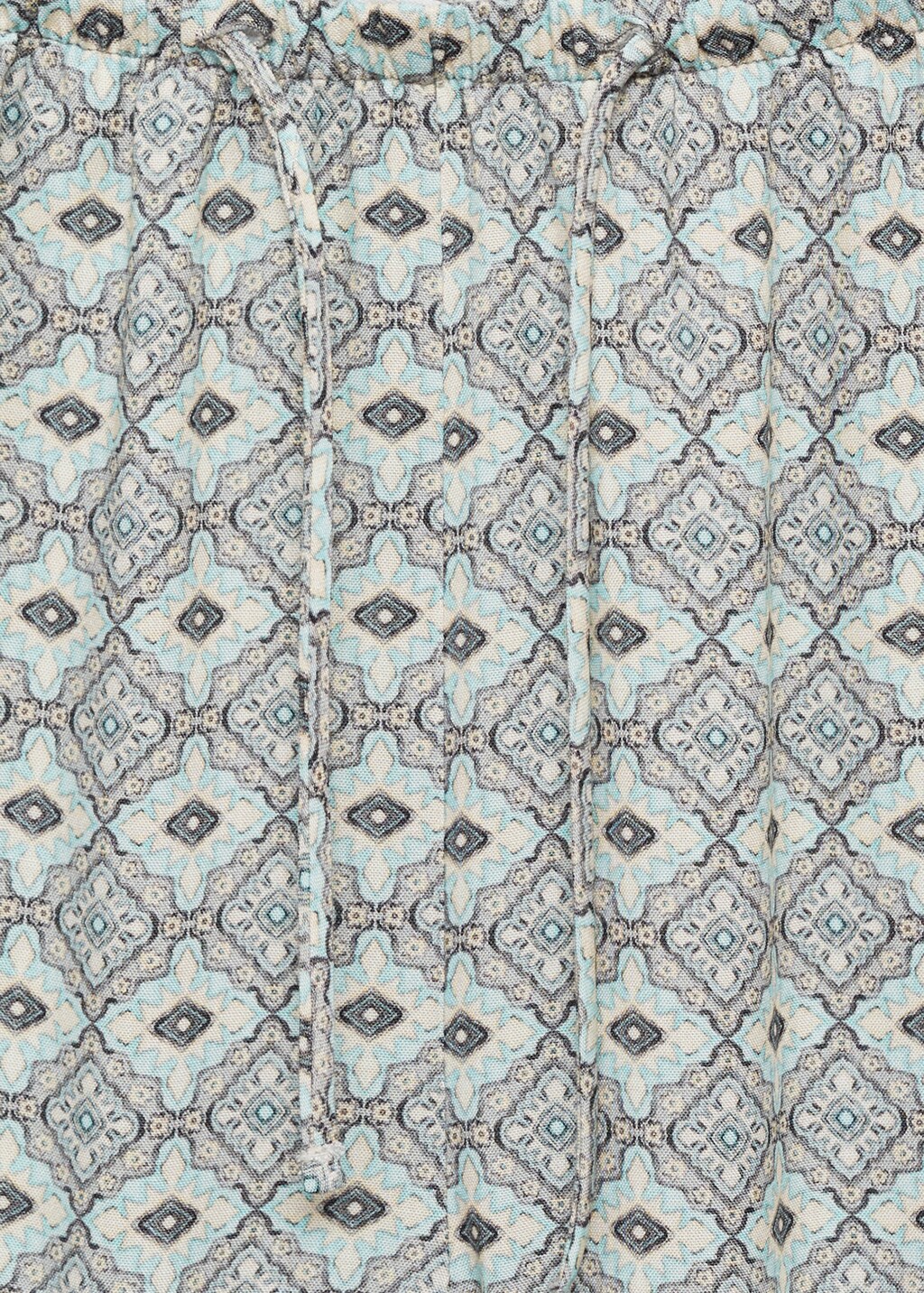 Flowy printed trousers - Light/Pastel Grey