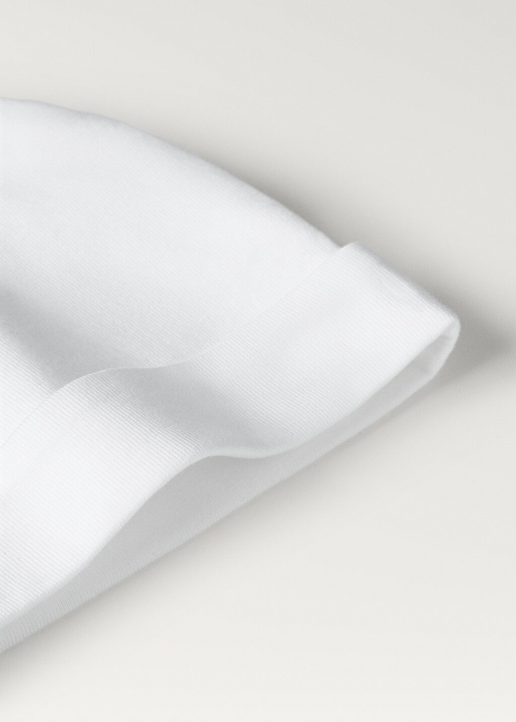 Cotton baby hat - White