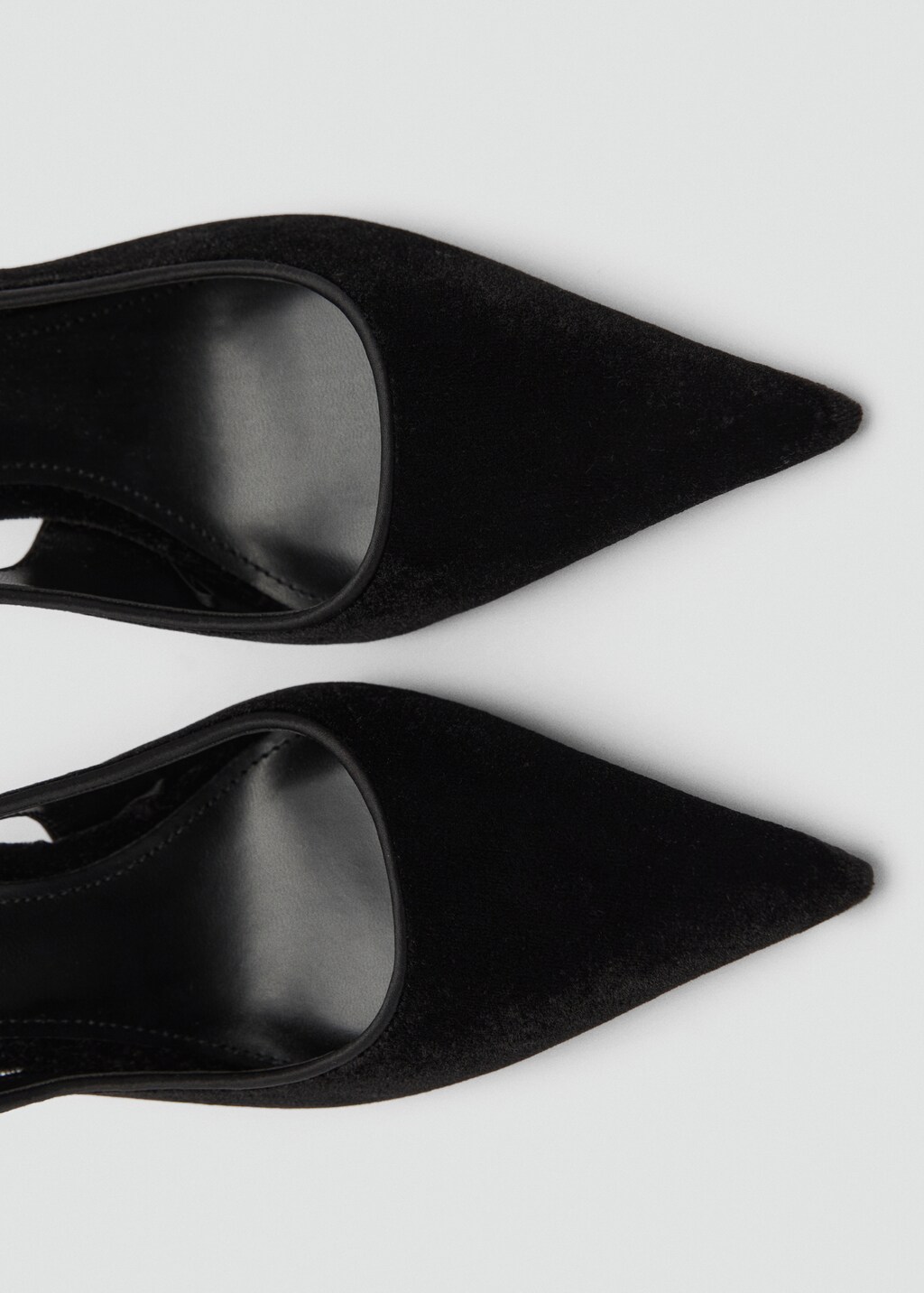 Velvet heeled shoes - Black