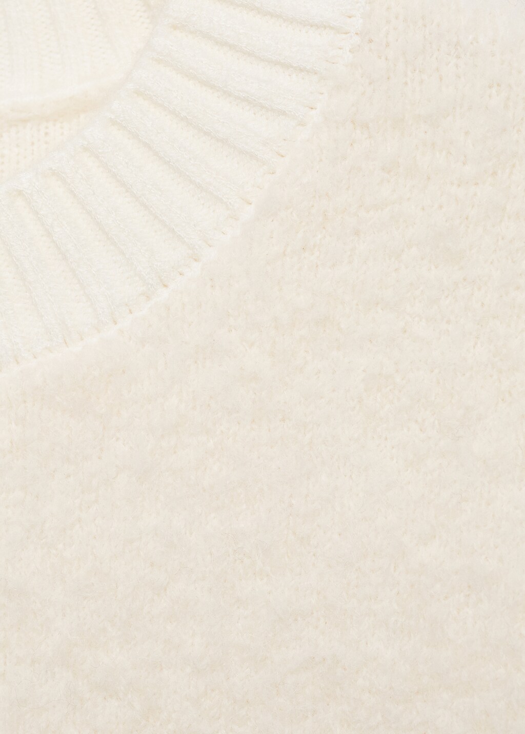 Round-neck sweater with soft finish - Ecru